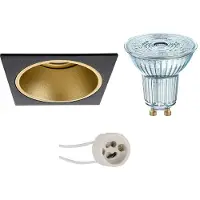 BES LED LED Spot Set - LEDVANCE Parathom PAR16 940 36D - Pragmi Minko Pro - GU10 Fitting - Dimbaar - Inbouw Vierkant - Mat