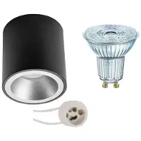 BES LED Opbouwspot Set - LEDVANCE Parathom PAR16 940 36D - Pragmi Cliron Pro - GU10 Fitting - Dimbaar - Opbouw Rond - Mat