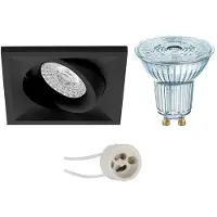 BES LED LED Spot Set - LEDVANCE Parathom PAR16 940 36D - Pragmi Qiundo Pro - GU10 Fitting - Dimbaar - Inbouw Vierkant - Mat