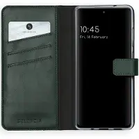 Selencia Echt Leren Bookcase voor de Samsung Galaxy S20 FE - Groen