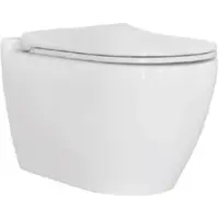 Badstuber Uno randloos hangend toilet met softclose zitting wit