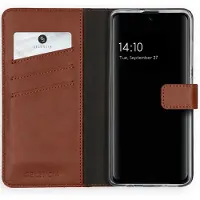 Selencia Echt Leren Bookcase voor de Samsung Galaxy A51 - Lichtbruin