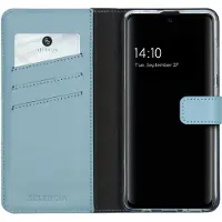 Selencia Echt Leren Bookcase voor de Samsung Galaxy A51 - Air Blue