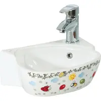 Creavit Kid keramische kinderwastafel, 39x29cm, kleurpatroon