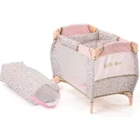 Basic Little Diva Opvouwbare Poppenbedje 41x28x12 cm Roze/Goud