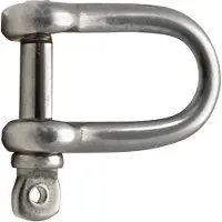 Talamex D-short Shackle 5 Units Grijs 10 mm