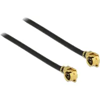DeLOCK MHF I (v) - MHF I (v) kabel - Micro Coax (1,13 mm) - 50 Ohm / zwart - 0,50 meter