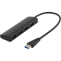Deltaco UH-481 interface hub USB 3.2 Gen 2 (3.1 Gen 2) Type-A Black