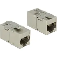 DeLOCK Premium STP CAT6a 10 Gigabit Keystone module RJ45 - RJ45 / gegoten zink