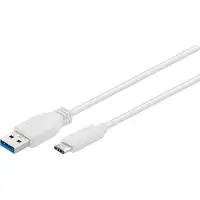 Goobay 1m USB-C oplaad- en synchronisatiekabel, wit
