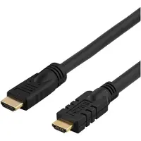 Deltaco actieve hdmi kabel hdmi hoge snelheid met ethernet 15m zwart (15 m, HDMI), Videokabel