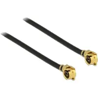 DeLOCK MHF I (v) - MHF I (v) kabel - Micro Coax (1,13 mm) - 50 Ohm / zwart - 0,30 meter