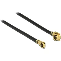 Zebra MHF I (v) - MHF 4L (v) kabel - Micro Coax (1,13 mm) - 50 Ohm / zwart - 0,50 meter