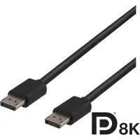 Deltaco DP8K-1020 DisplayPort cable Black