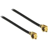DeLOCK MHF I (v) - MHF I (v) kabel - Micro Coax (1,13 mm) - 50 Ohm / zwart - 0,20 meter