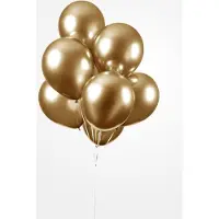 Fiesta 25 stuks gouden chrome latex ballon 30 cm