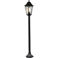 QAZQA Staande buitenlantaarn zwart 120 cm IP44 - New Orleans