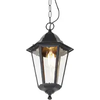QAZQA Klassieke buiten hanglamp zwart IP44 - Havana