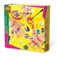 SES Creative Ringetjes en armbanden, knutselset voor het maken van sieraden voor kinderen, vanaf 6 jaar, meerkleurig, 1 stuk