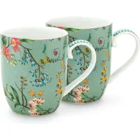 Pip studio Mok Jolie Flowers Blue Small 145 ml (2-Delig)