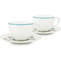 Pip studio Koffiekop Jolie Dots Gold 280 ml (2-Delig)