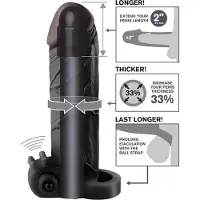 Fantasy X-Tensions - 2" Vibrerende Real Feel Extension Sleeve