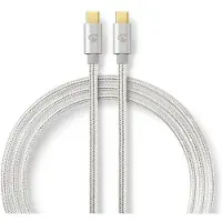 Nedis Premium USB-C naar USB-C kabel - USB2.0 - tot 20V/3A / aluminium - 1 meter