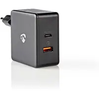 Nedis Thuislader | 3,0 A | USB (QC) / USB-C | Voeding: 30 W | Zwart