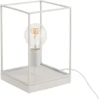 J-Line Lamp 1 lamp rechthoekig frame metaal wit small