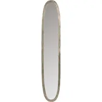J-Line Mirror oval aluminium/glass antique grey large