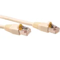 ACT IB7000 Patchkabel SF/UTP CAT5E | Snagless | RJ45 connectoren | Ivoor | 50 cm