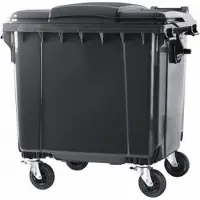 Kliko 4 wiel afvalcontainer 1100 liter grijs