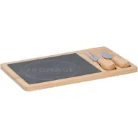 Alpina cutting board Alpina - Cheese serving board + knife and fork 28.5 x 17 cm