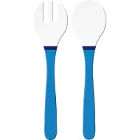 Zak!Designs Zak Designs Riviera Saladebestek - Set van 2 Stuks - 32 cm - Wit/Blauw