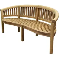 AVH-Collectie Bananen tuinbank 155 cm ronde rugleuning teak