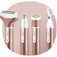 Smart-Tech - 4 in 1 Ladyshave - Oplaadbaar - Wenkbrauw trimmer - Neus- en oor trimmer - Rose Gold