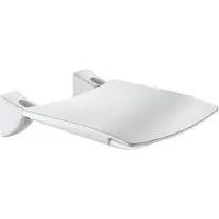Delabie Opklapbaar douchezitje extra comfort RVS wit epoxy