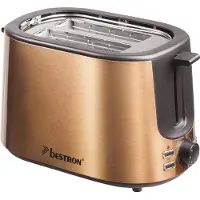Bestron Grille-pains 2 fentes 1000w cuivre ats1000co
