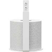 Nichba-Design Extra Toiletrolhouder Wit - Toiletrolhouders Staal White - L100113W