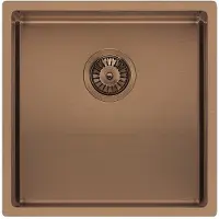 Reginox Miami spoelbak 40x40 (L) vlakbouw, onderbouw, vlakopbouw copper R30707