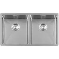 Togo R series spoelbak 34+34x40cm vlakinbouw, onderbouw, opbouw RVS 3434R