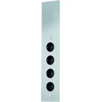 Doeco Stopcontact hoekzuil met 4 contactdozen Belgische aarding kleur Rvs