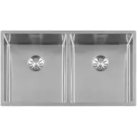 Togo Superplug series spoelbak 34+34x40cm RVS