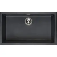 Reginox Amsterdam 72 spoelbak 78x46cm Black Silvery R30882