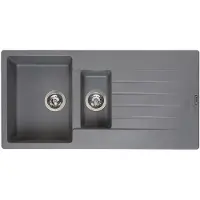 Reginox Harlem 15 spoelbak 100x50cm Grey Silvery R31308