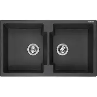Reginox Amsterdam 20 spoelbak 86x50cm Black Silvery R31001