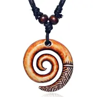 LGT JWLS Spiral Swirl kettinghanger met Waxkoord
