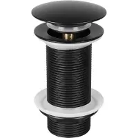 Differnz Wastafel Afvoerplug Pop Up Design 9.8 cm Mat Mat Zwart