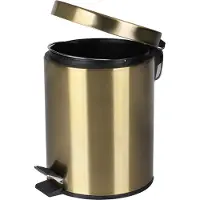 Differnz Pedaalemmer Mat Goud †“ Prullenbak Badkamer †“ Afvalbakje †“ 5 liter