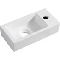 Wiesbaden Rhea S mini fontein rechts 36,5 x 18 x 9 cm keramiek mat wit